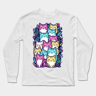 Cute cat's colony Long Sleeve T-Shirt